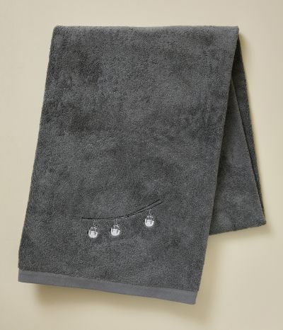 Bath sheet Rdv au sommet gris