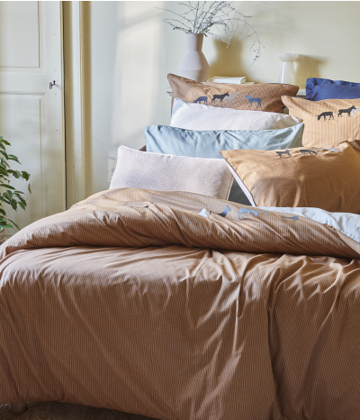 Parure de lit brodée RDV au pré