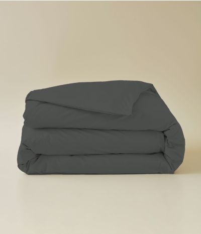 Housse de couette coton gris manhattan