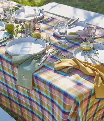 Linge de table Plein soleil carreaux