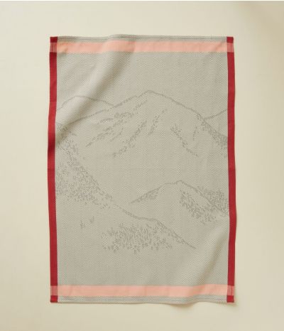 Torchon jacquard Grandeur nature bordeaux