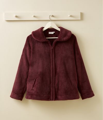 Woman's polar jacket Aubergine