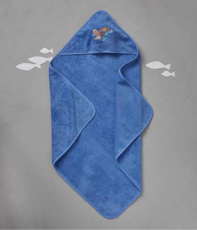 Sortie de bain enfant Petite pêche 75x75cm