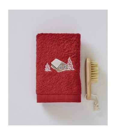Serviette invité fantasie Au coeur de la vallée Rouge