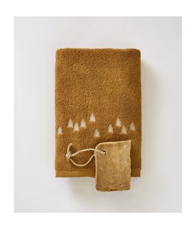Drap de douche fantaisie Ivar caramel