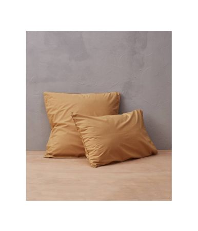 Percale lavée Marron cire