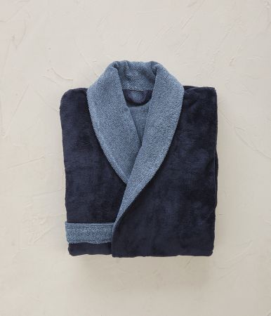 Kimono bi-matière homme marine