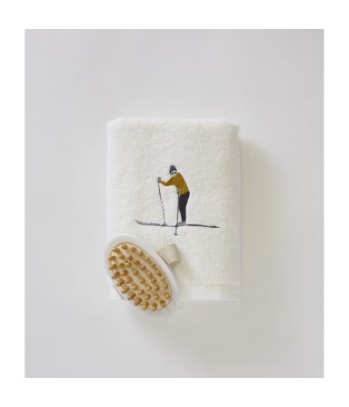 Serviette fantaisie Snow crème