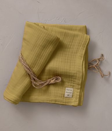 Plaid tout en douceur vert olive