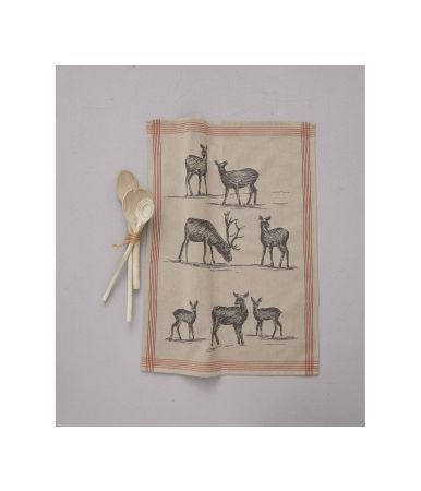 Torchon jacquard Highlands naturel