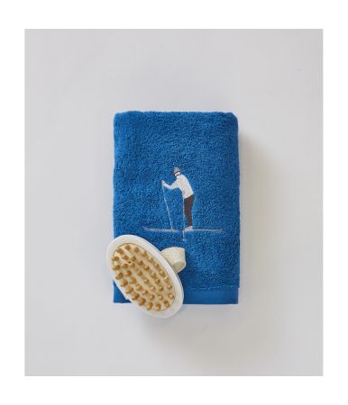 Serviette fantaisie Snow bleu