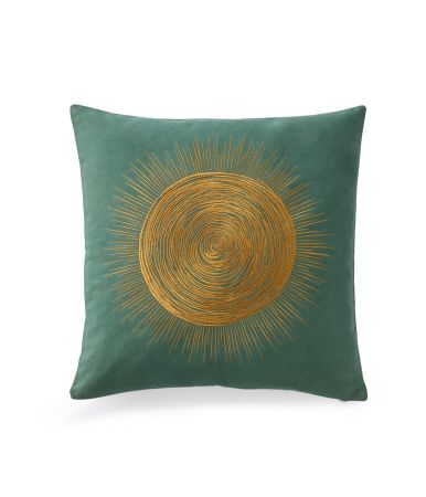 Housse de coussin Solaire vert mélèze