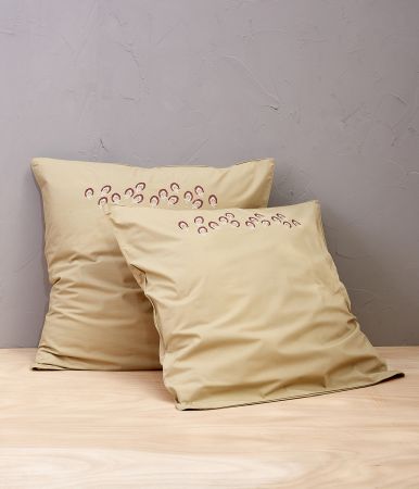 Taie d'oreiller beige Francesca