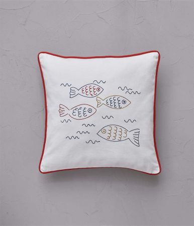 Housse de coussin 45x45 cm Happy fish