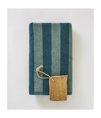 Drap douche fantaisie Lignes vert