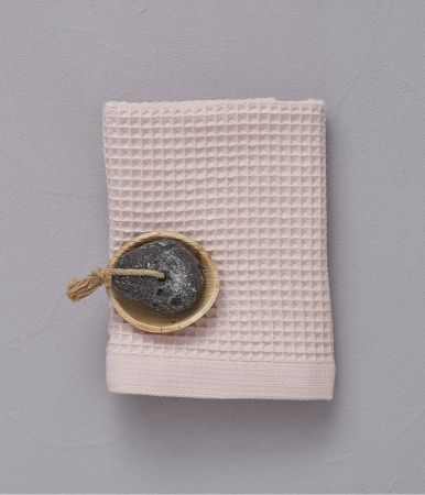 Serviette nid d'abeille 50x100 cm Bain de minuit rose
