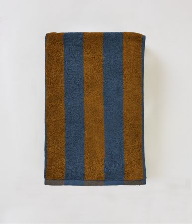 Drap douche fantaisie Lignes bleu