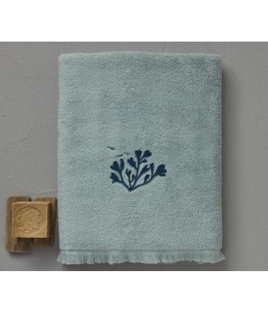 Drap de bain fantaisie Contre courants eau turquoise 100x150cm