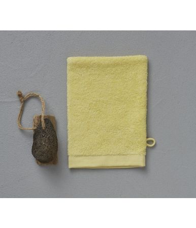 Gant de toilette Sorbet fleur citron 15x21cm