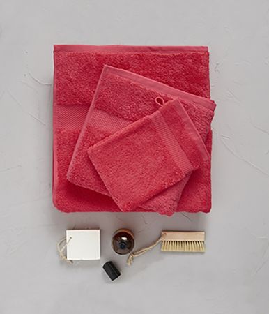 Drap de douche rose kérala 70x140 cm