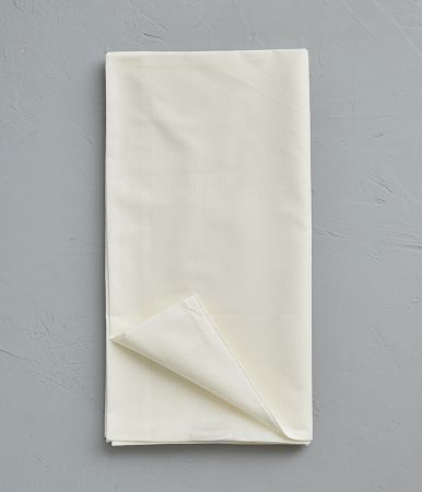 Taie de traversin coton blanc crème 43x140 cm
