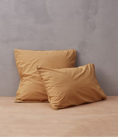 Percale lavée Marron cire