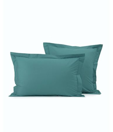 Taie d'oreiller coton vert colibri