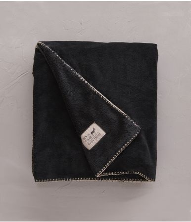 Plaid Bien au chaud noir orque 150x175 cm