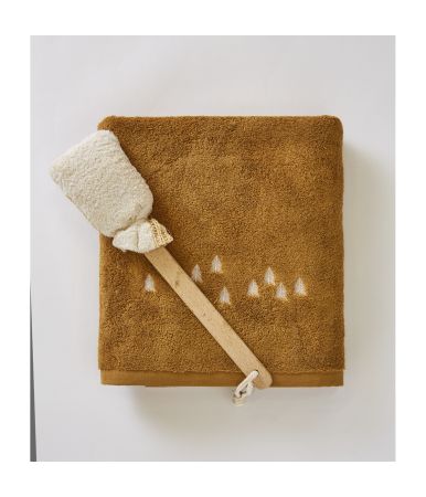 Drap de bain fantaisie Ivar caramel