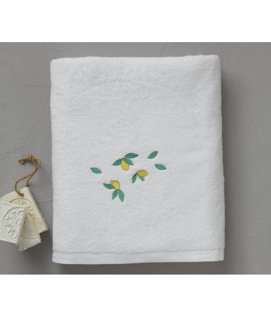 Drap de bain fantaisie Sorbet blanc 100x150cm
