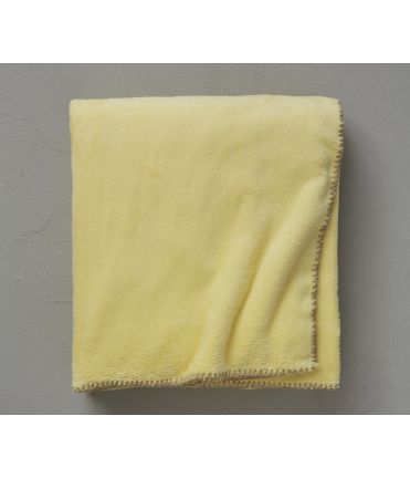 Plaid polaire Bien au chaud Jaune canari 150x175