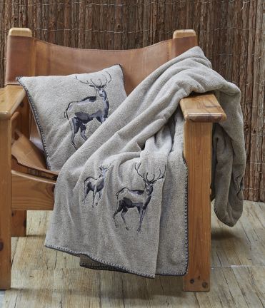 Housse de coussin polaire Les 7 vallées 45x45 cm