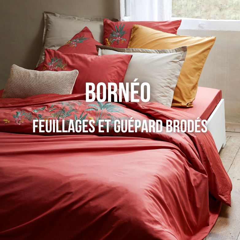 Parure de lit brodée BORNEO