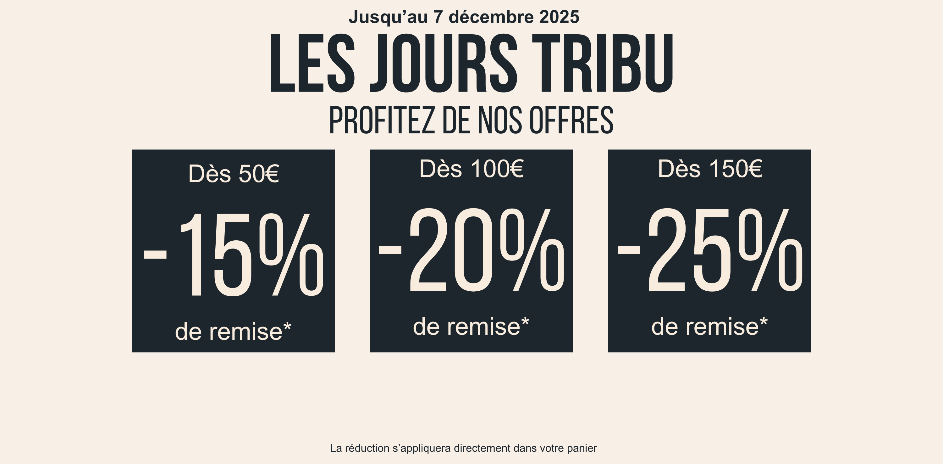 Jours Tribu Jusqu'à 25% de réduction 