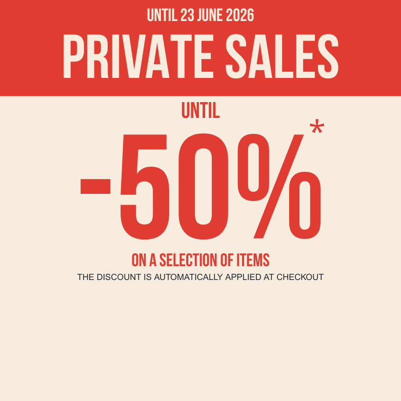 Private sales : 50% off