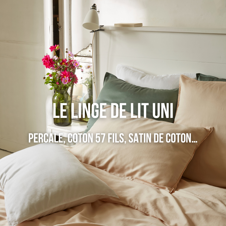 Linge de lit uni 
