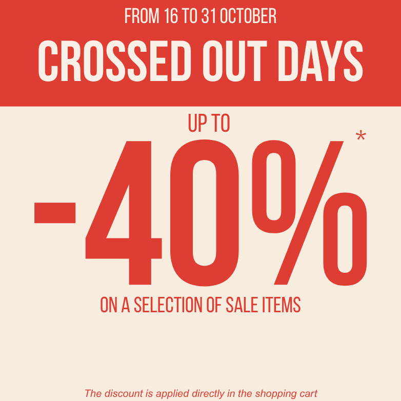 Cross out days up to -40% 
