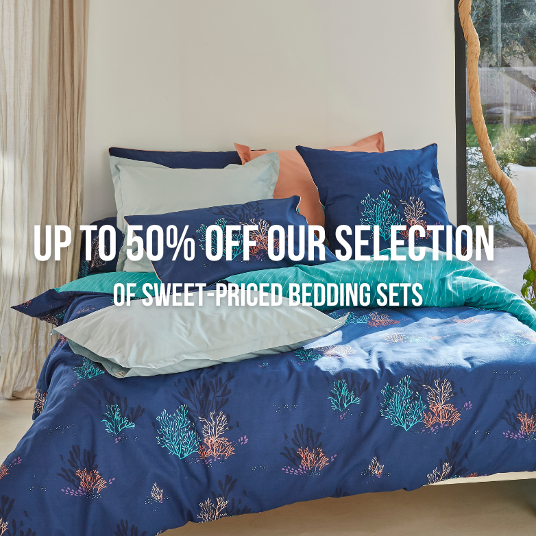 Bed linen : up to 50%