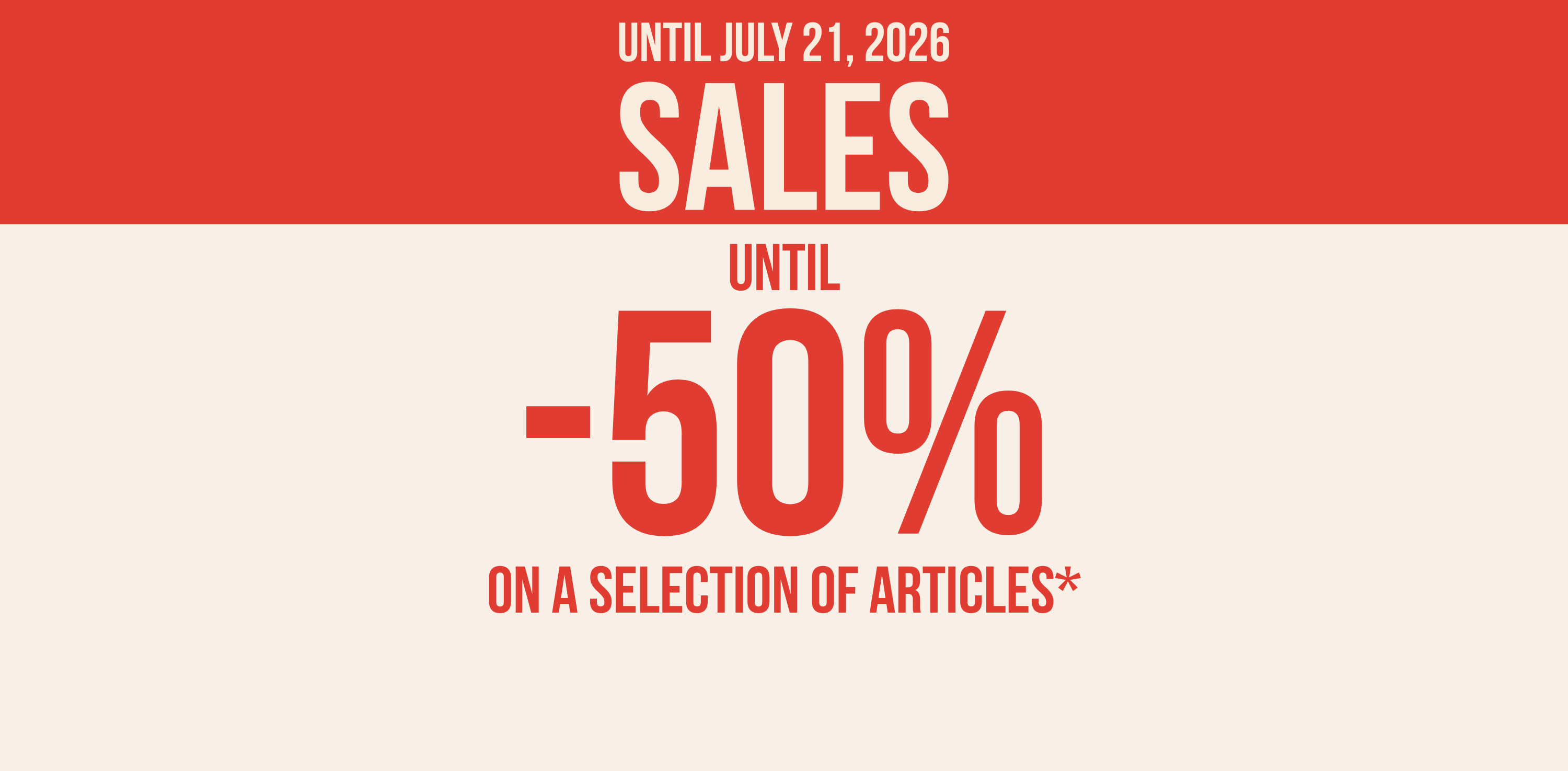 Sales : 50% off