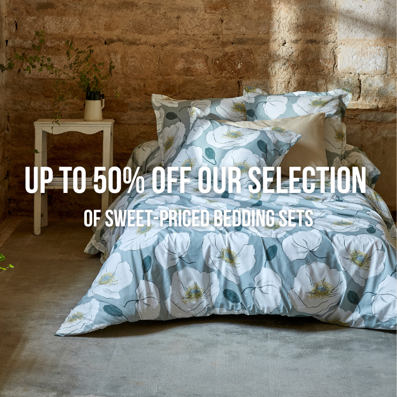 Bed linen : up to 50%