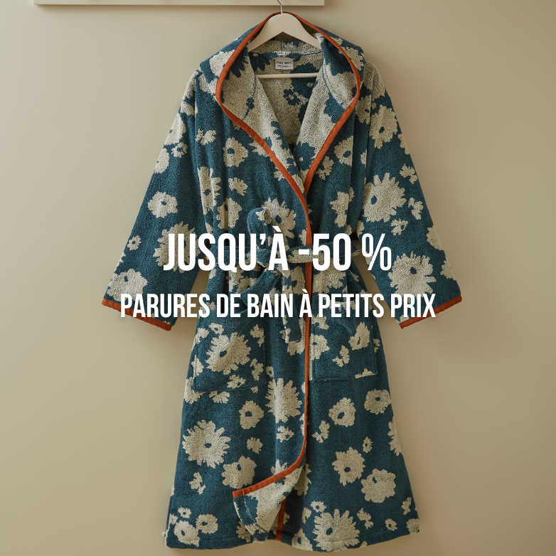Serviettes, peignoirs SOLDES -50%